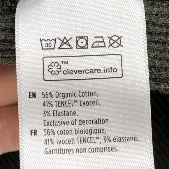 tentree Grey-Tinted Ivy Green TreeWaffle Knit Cardigan size XS - Picture 8 of 16